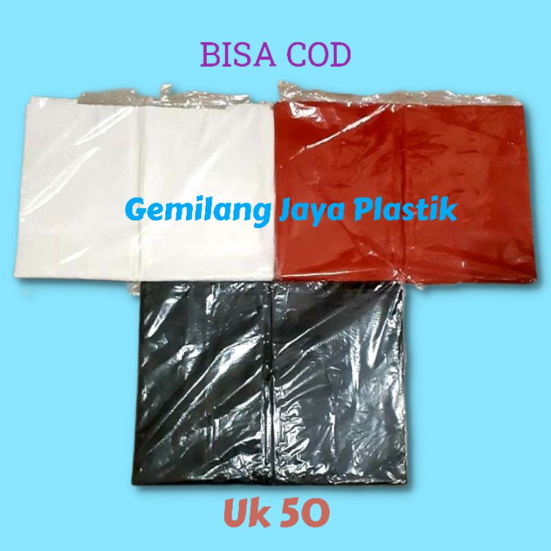 Kantong Plastik Jumbo Merah Putih Hitam HD PE 50 Murah