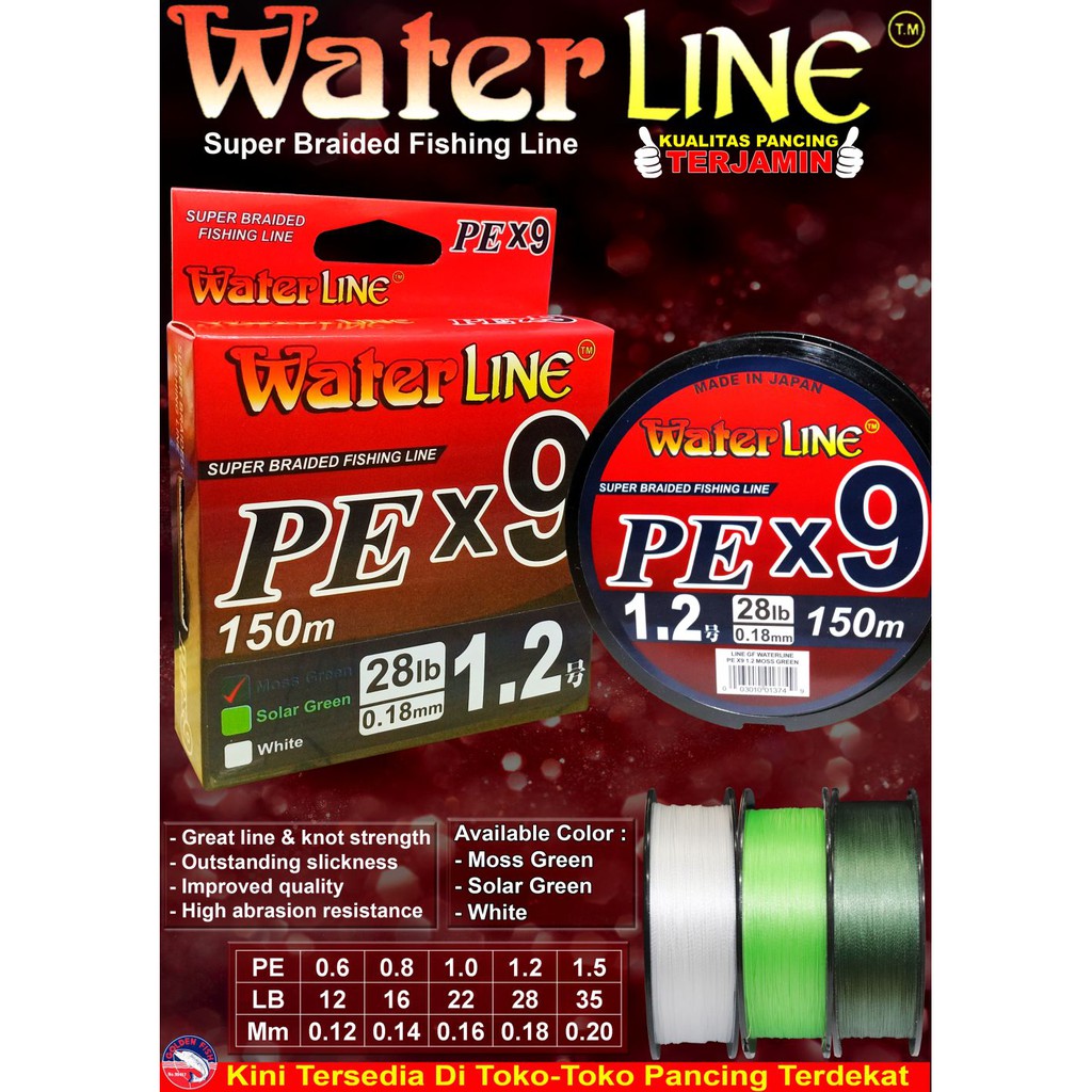 SENAR PE GOLDENFISH WATERLINE  X9 150 METER