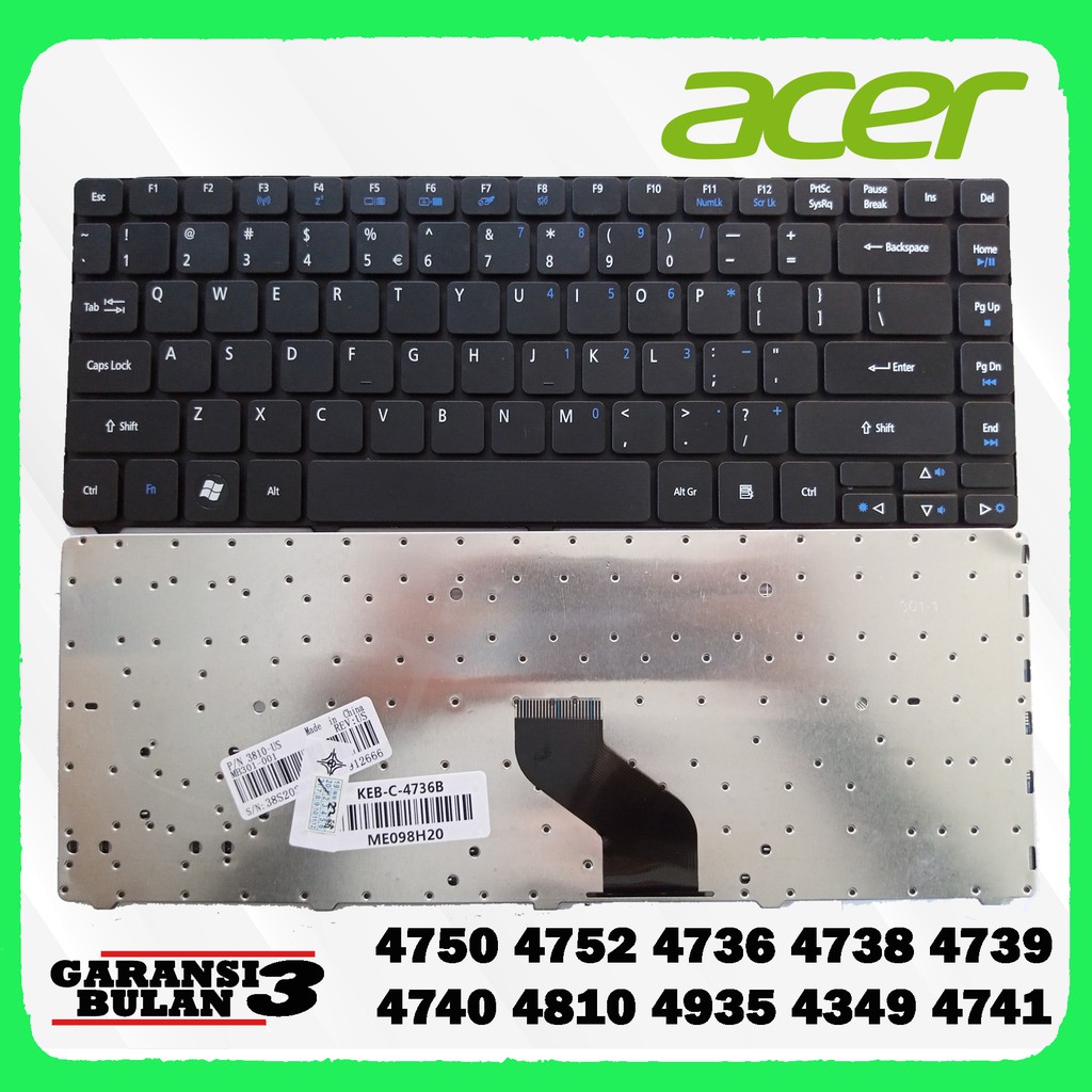 Keyboard Acer Aspire 4750 4752 4736 4738Z 4739 4740 4810