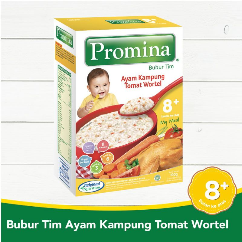 Promina Bubur Tim Ayam Kampung Tomat Wortel / bubur bayi (8+)