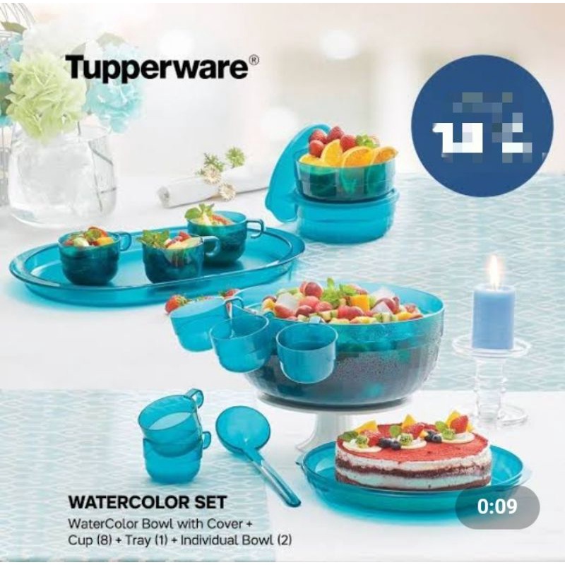 Watercolor set/Bowl set Tupperware/Individual bowl