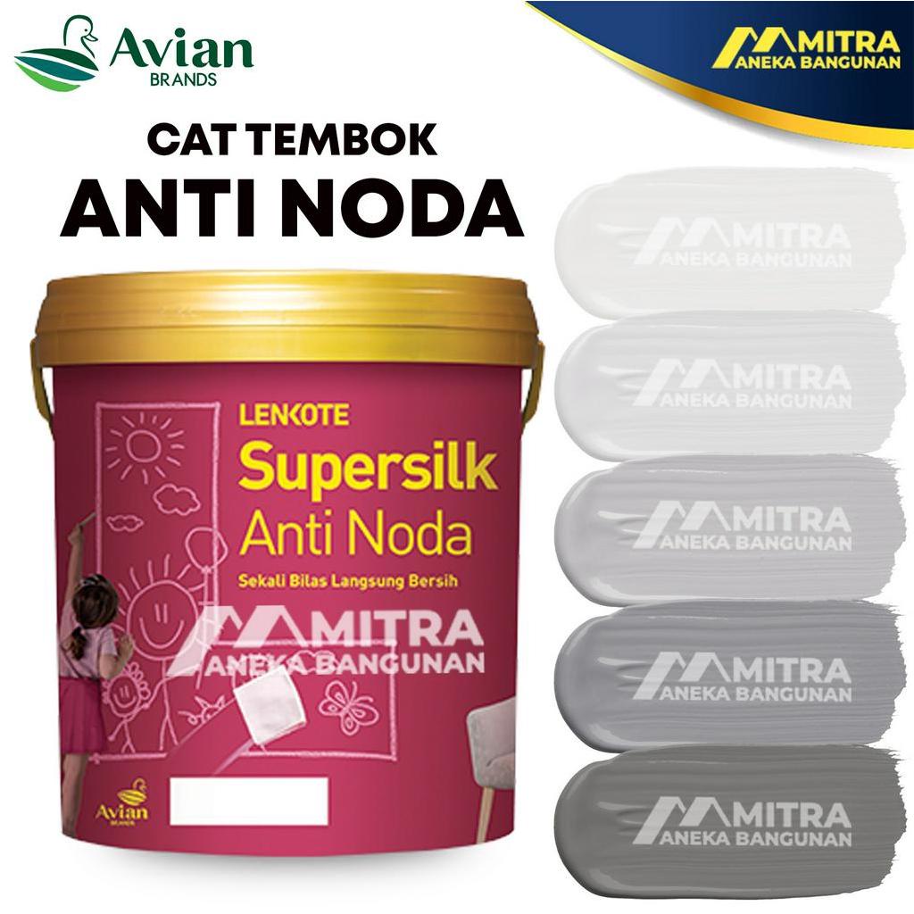 CAT TEMBOK LENKOTE SUPERSILK ANTI NODA 2,5 LITER / AVIAN INTERIOR / ABU ABU N17