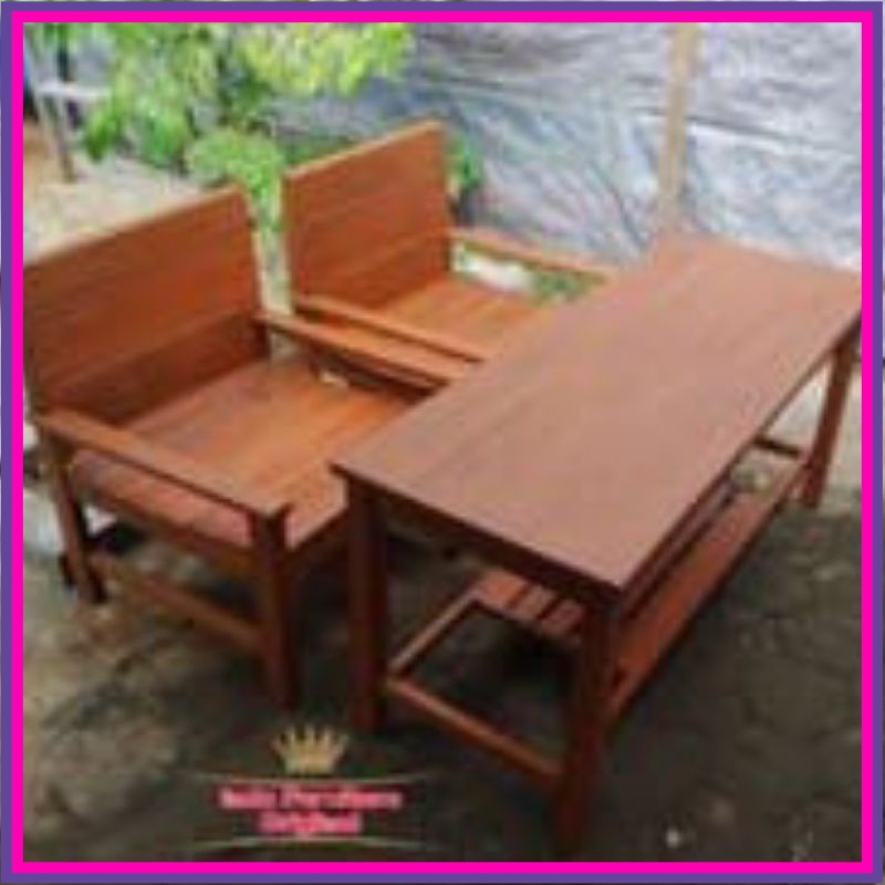 Kursi tamu kursi teras/ meja kursi ruangan tamu kayu bengkirai Kalimantan