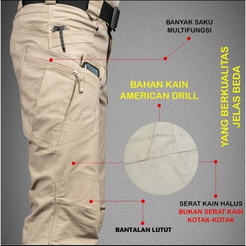 CELANA TACTICAL PANJANG PRIA KITANICA BAHAN AMERICAN DRILL PREMIUM