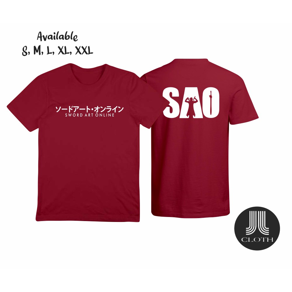 T SHIRT BAJU KAOS ANIME SWORD ART ONLINE KIRITO ASUNA SAO JAPANESE CULTURE