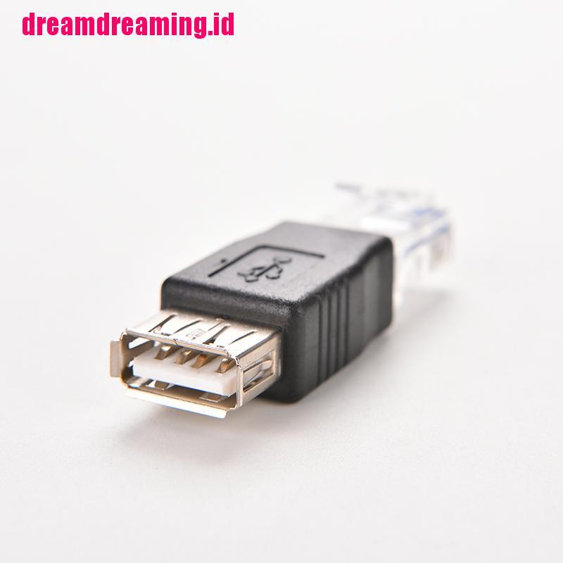 Adapter Socket LAN Ethernet Router Plug Jaringan Dreamdreaming / RJ45 Male Ke USB AF A