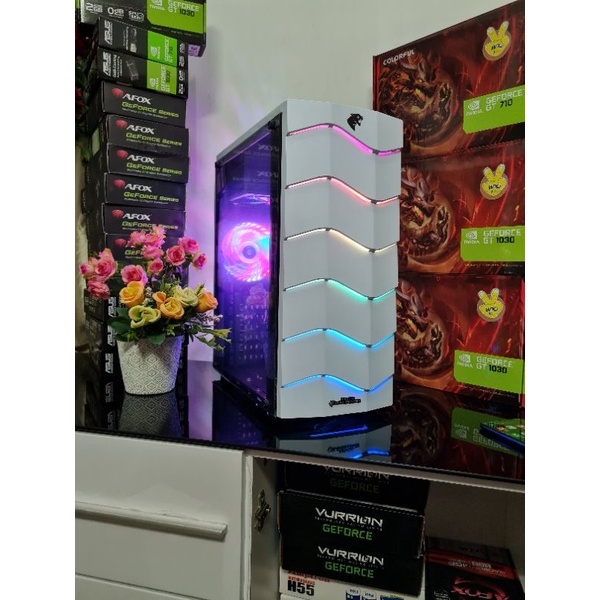 PC gaming core i5 vga 2gb monitor keyboard mouse full set siap pakai