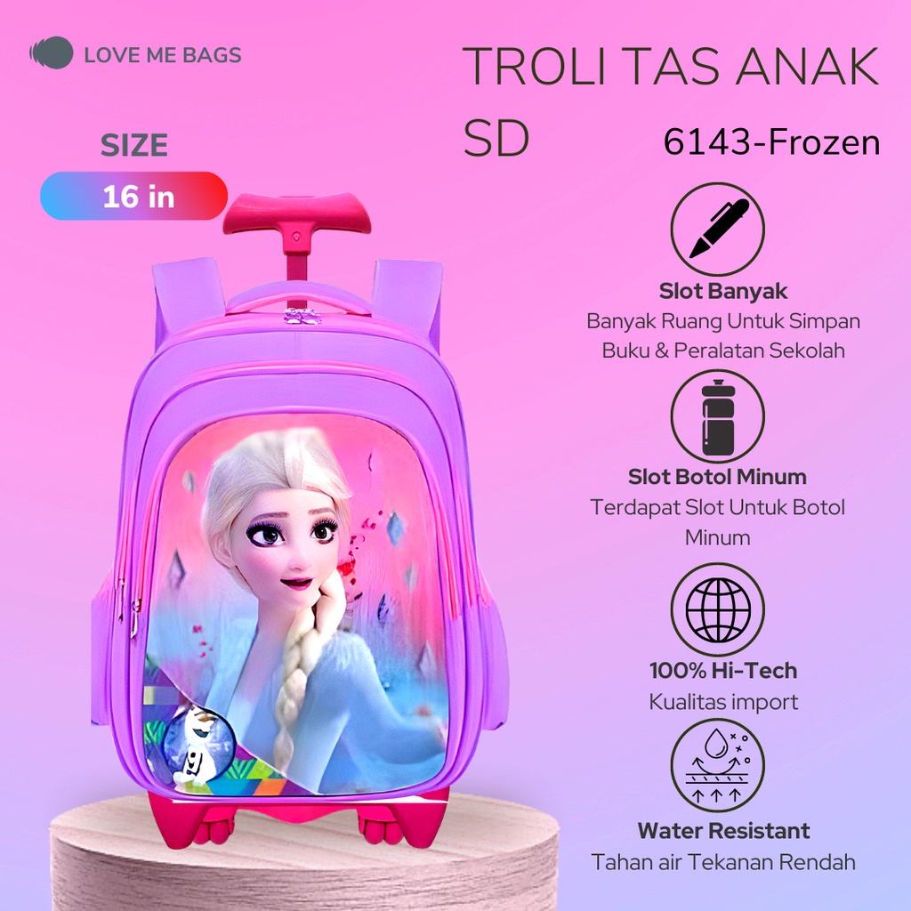 LMB Tas Troli Anak Sekolah Perempuan SD model terbaru import 2022 premium Karakter lucu Unicorn rainbow Tas troli anak perempuan sd besar Ransel troli anak perempuan unicorn Tas anak perempuan sekolah murah Tas anak karakter lucu