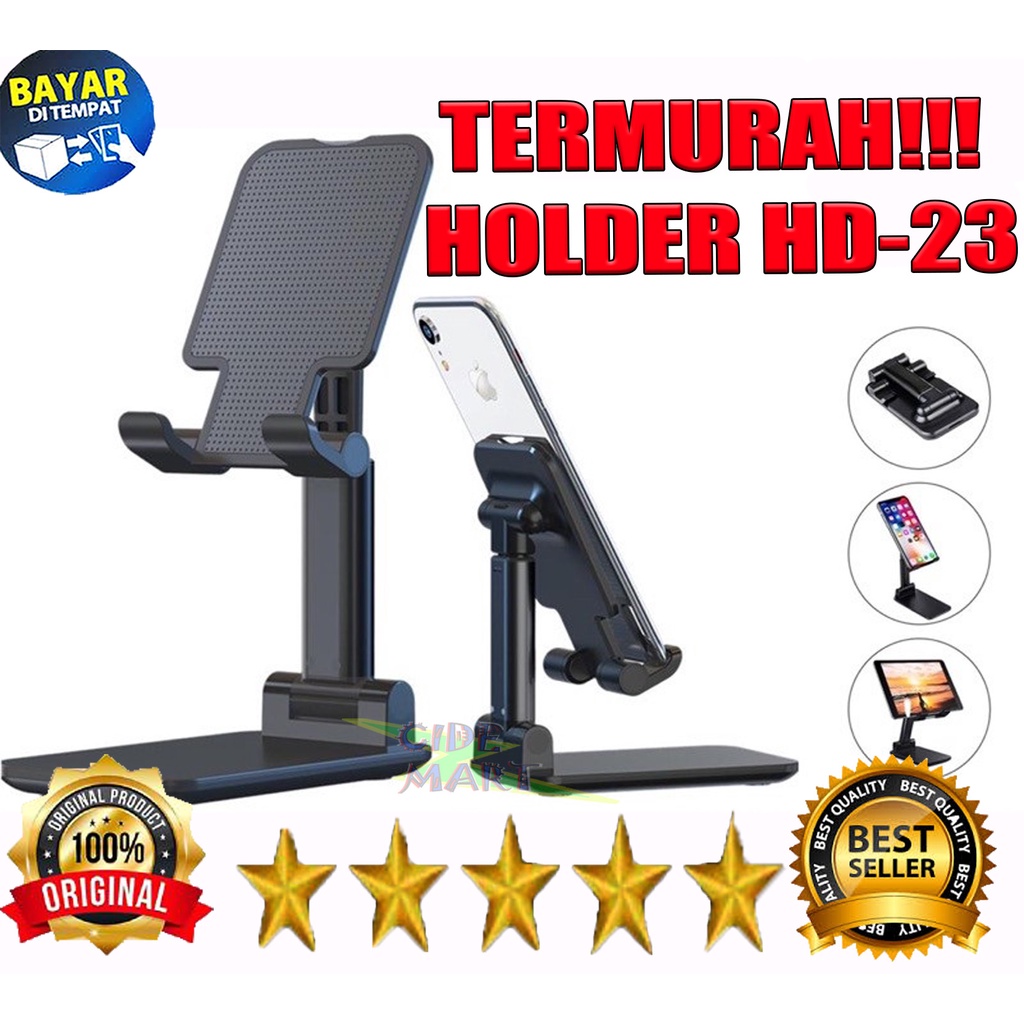 [BISA COD] HOLDER FOLDING MOBILE DESKTOP STAND HD-23 PHONE BRACKET HD23 / L305