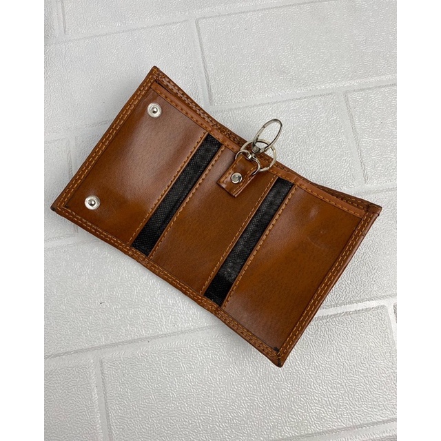 DOMPET KUNCI STNK LIPAT 3 BAHAN KILAP DOMPET STNK MOBIL KULIT SINTETIS DOMPET KUNCI MOTOR LIPAT LOGO GANTUNGAN KUNCI STNK