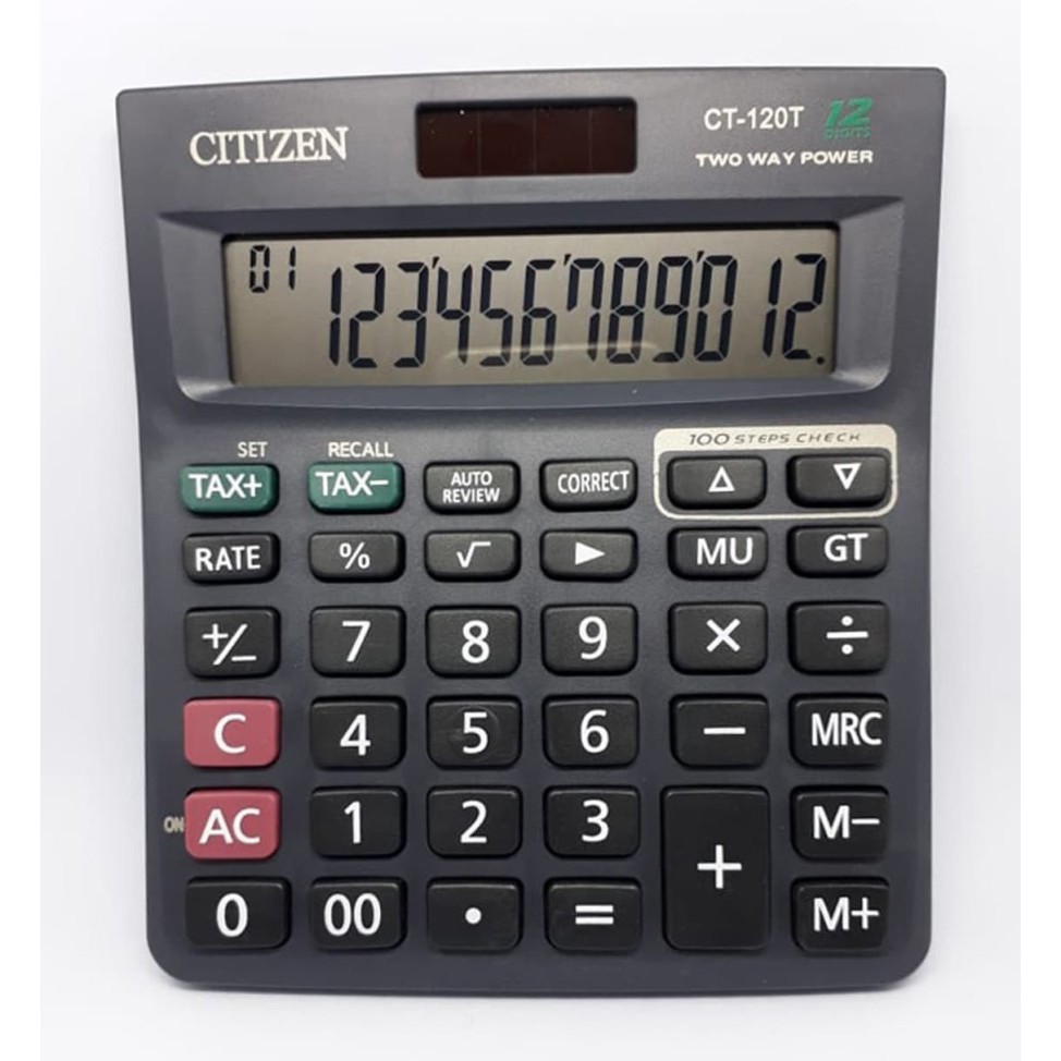 

KALKULATOR CITIZEN CT 120s - KALKULATOR 12 DIGIT - TAX CALCULATION