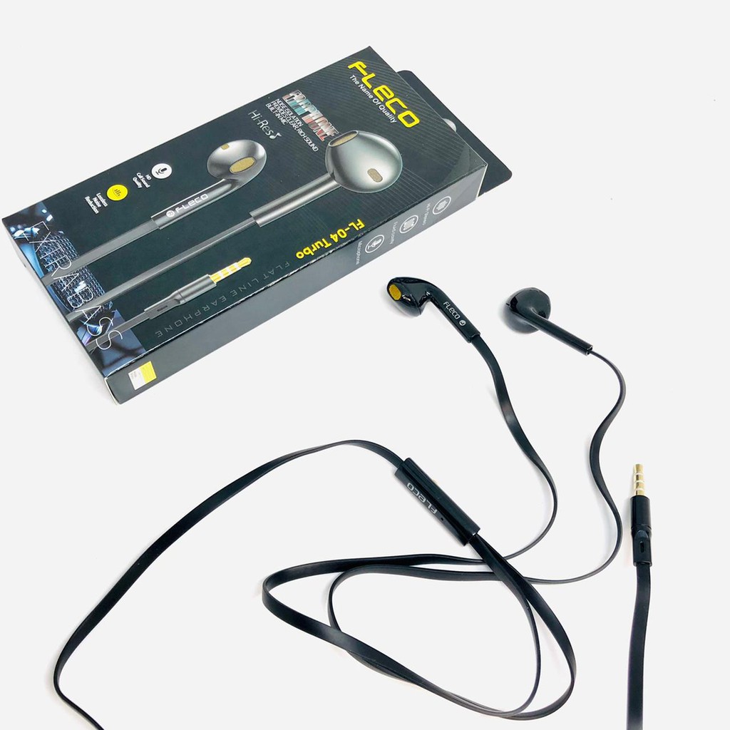 new~HEADSET FLECO FL-04 TURBO HANDSFREE FLECO FL04 TURBO EARPHONE FLECO FL-04 TURBO