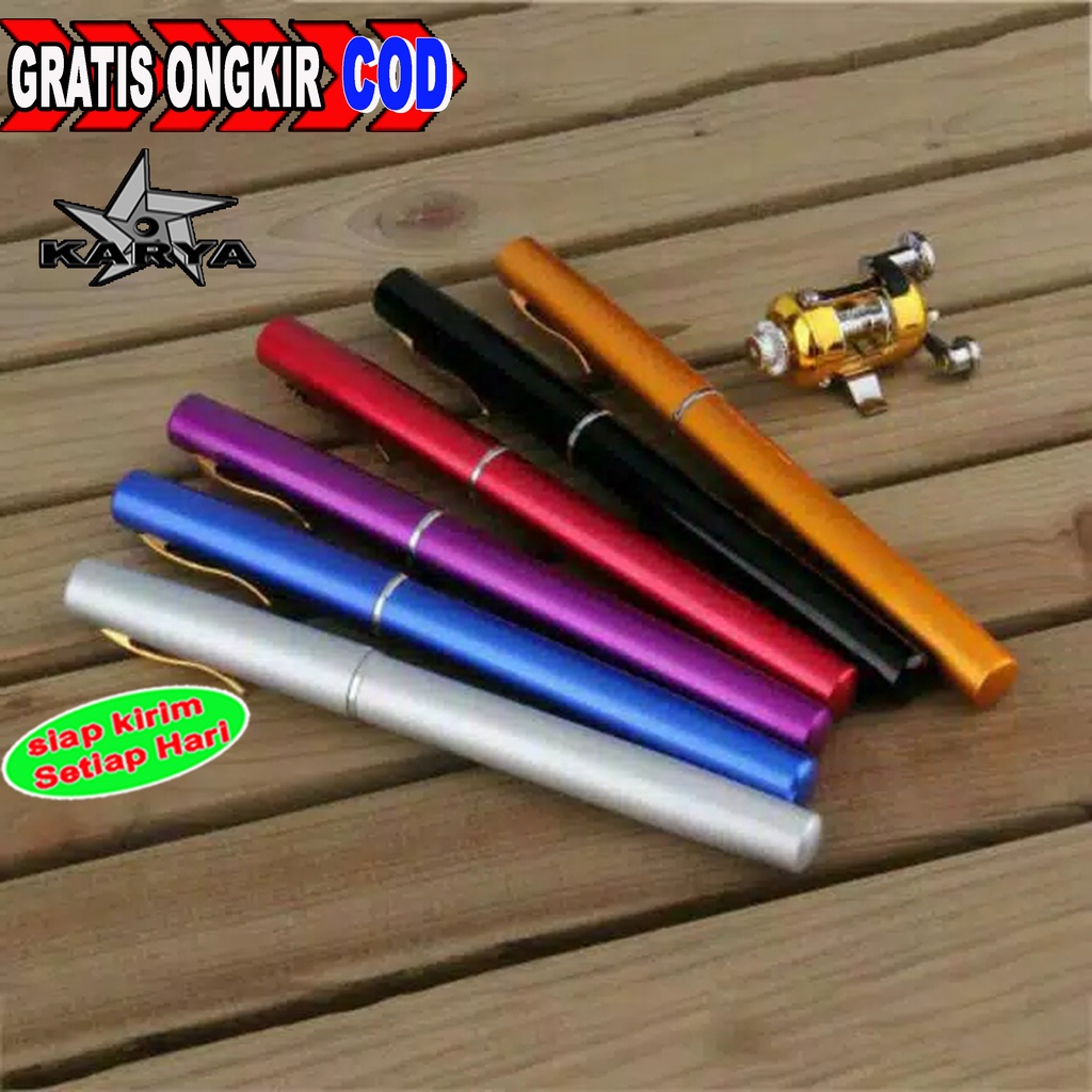 GRATIS ONGKIR - Bisa COD /Fishingrod Pancing Pena 1 M murah Terlaris Pancing Pulpen Mini