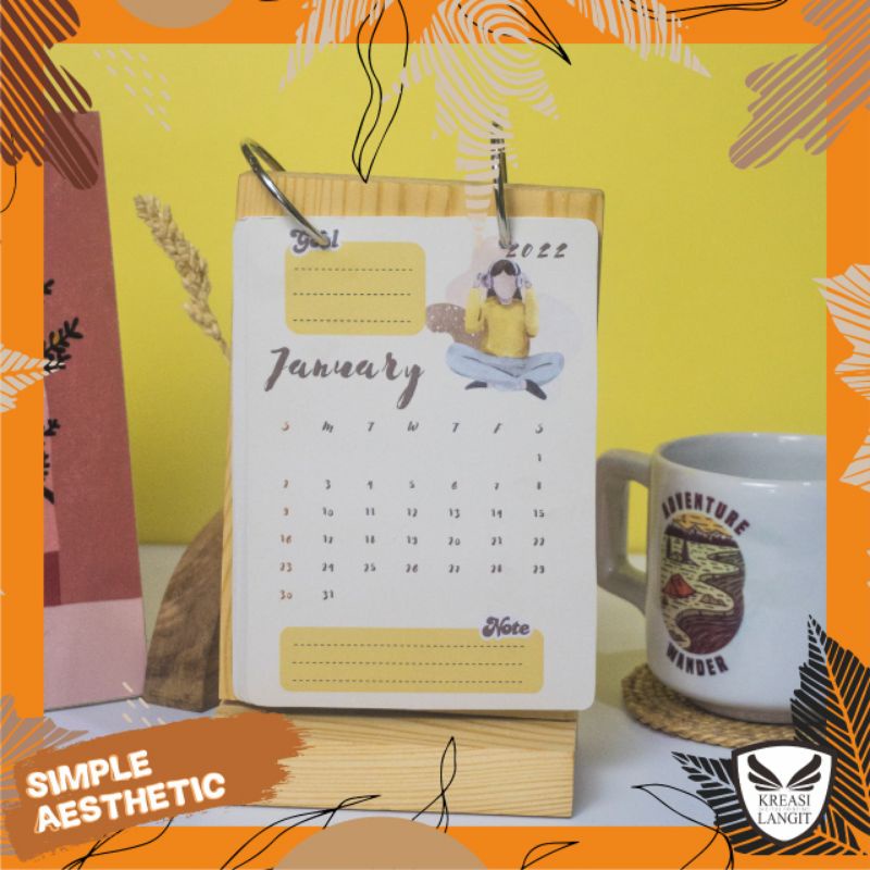 

KALENDER MEJA SATUAN TIPE SIMPLE AESTHETIC / BAHAN KAYU DAN KERTAS PREMIUM / BISA CUSTOM FOTO DAN TULISAN / COCOK JUGA UNTUK KADO ATAU HADIAH
