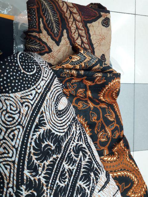 Distro Batik Hrb026 Kenongo Kemeja Tosca Pende Pekalongan Padi M L Xl Sogan Tulis Halus Kemeja Batik