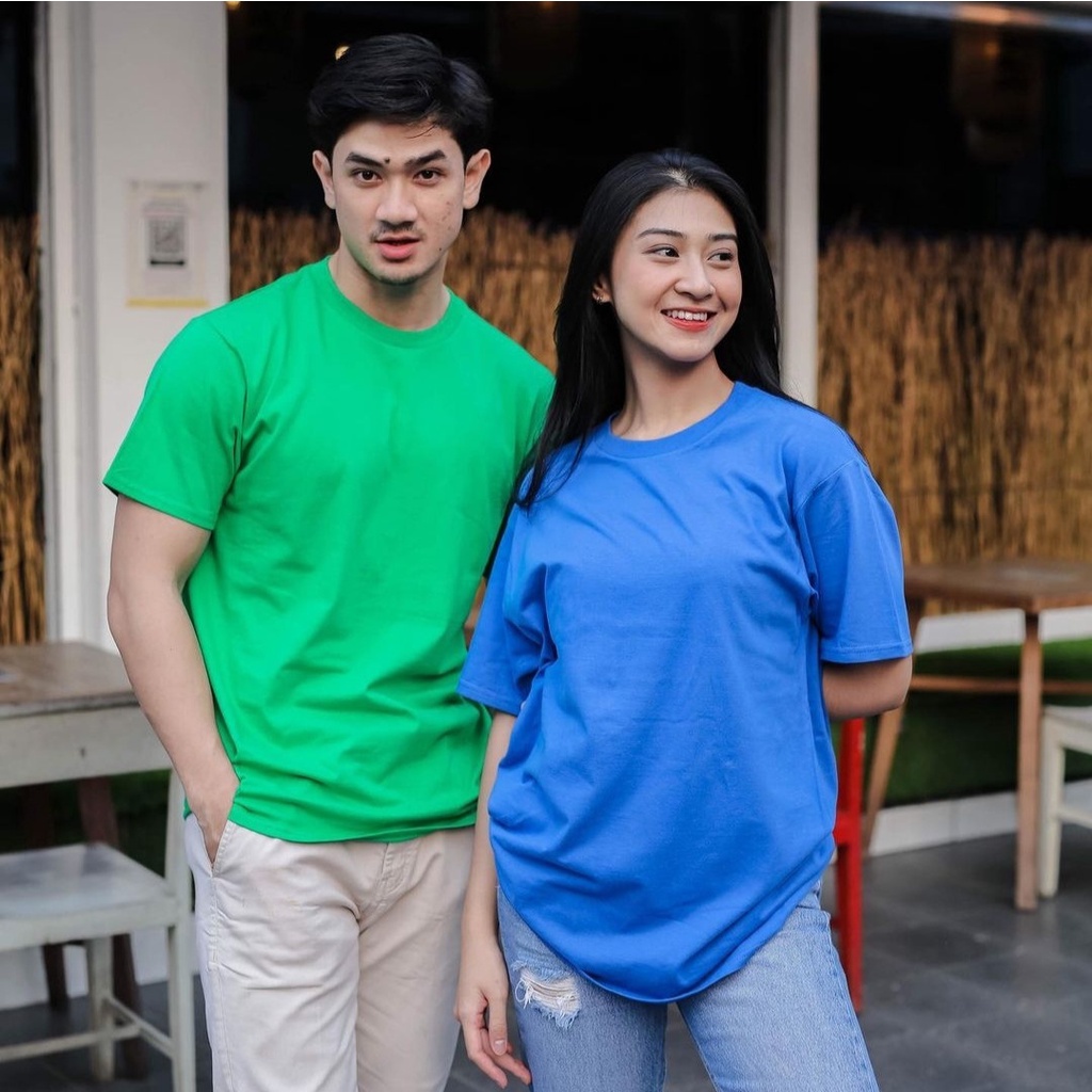 Kaos Polos Distro Pria dan Wanita Bahan Real COTON COMBED 30s Kaos Oblong Baju Oblong Kaos Bandung Kaos Couple Kaos Murah - PART 1