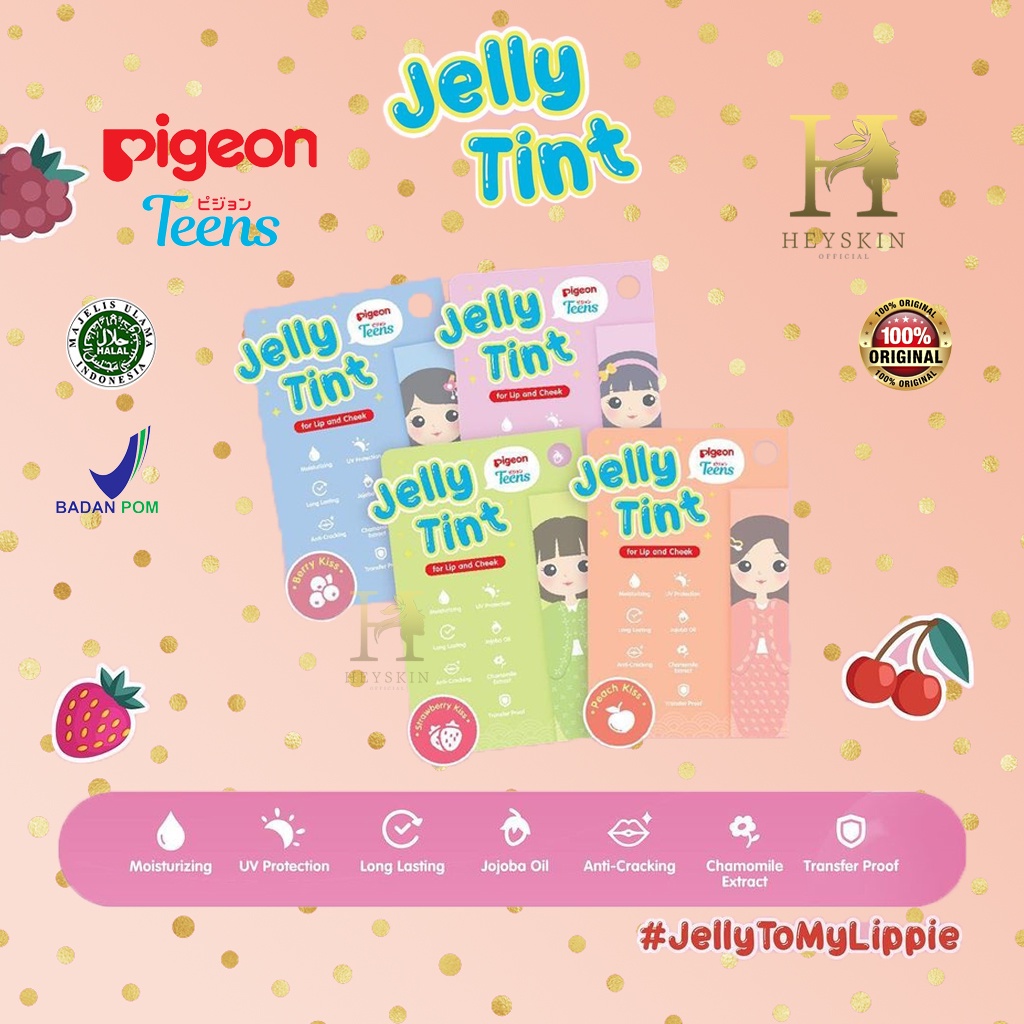 ❤Heyskin❤ PIGEON TEENS Jelly Tint Original &amp; BPOM | Lip Tint | Lip and Cheek | Pelembab Bibir