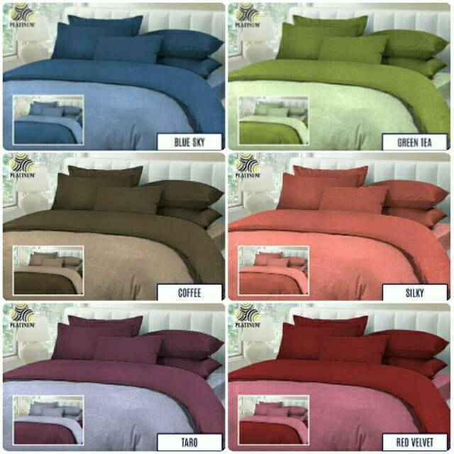 PLATINUM_BEDCOVER SET POLOS EMBOS ATAU MOTIF TIMBUL UK.180X200X30/160X200X30
