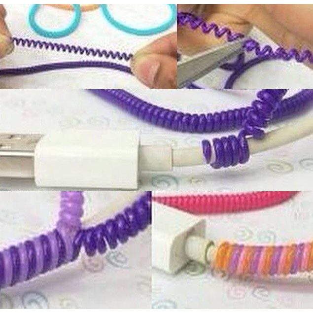 Pelindung kabel pelilit kabel pelindung kabel spiral 1 warna - warna  random