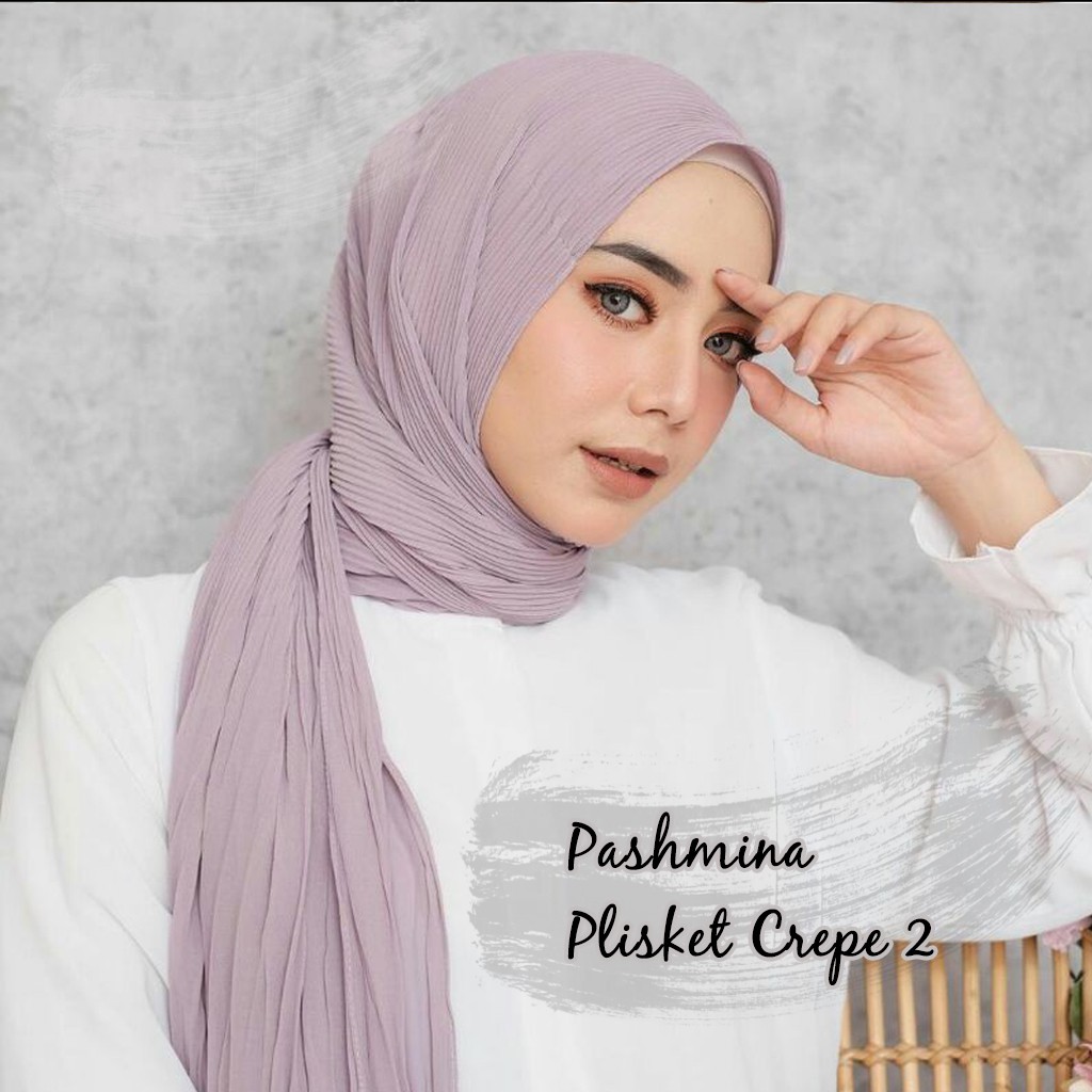 AV - PASHMINA PLISKET DIAMOND CREPE PREMIUM 180X75CM TERMURAH PART 2