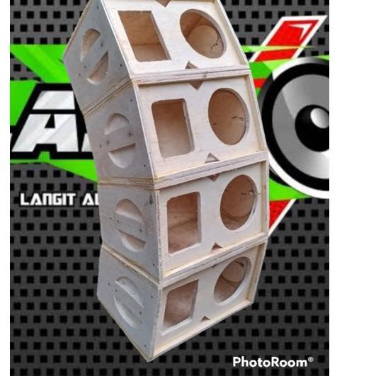 -2 &gt; Box speaker 4 inch line array single plus tweeter kotak audax AX65 ..