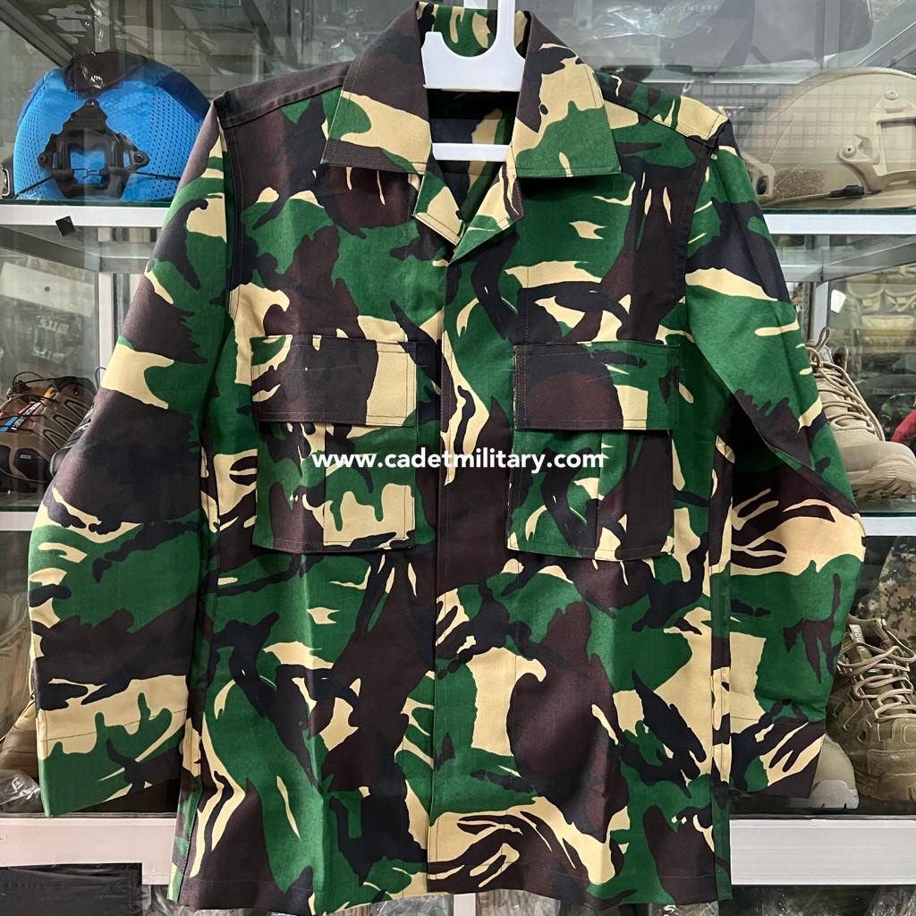 BAJU PDL LORENG VELBED BAHAN DENIER ( Bukan / Non Velbed Wool )