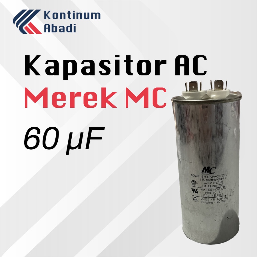 KAPASITOR / CAPASITOR AC MEREK MC | 60 uF / MIKRO