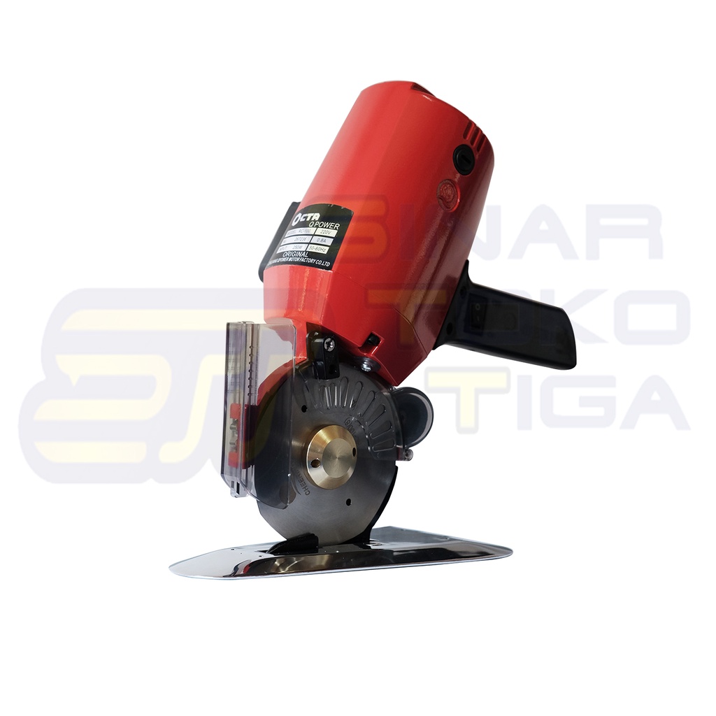 MESIN POTONG BAHAN KAIN PAKAIAN OCTA CHEERING Qpower RS 100 PISAU BULAT 4 INCH RC 100 - MERAH