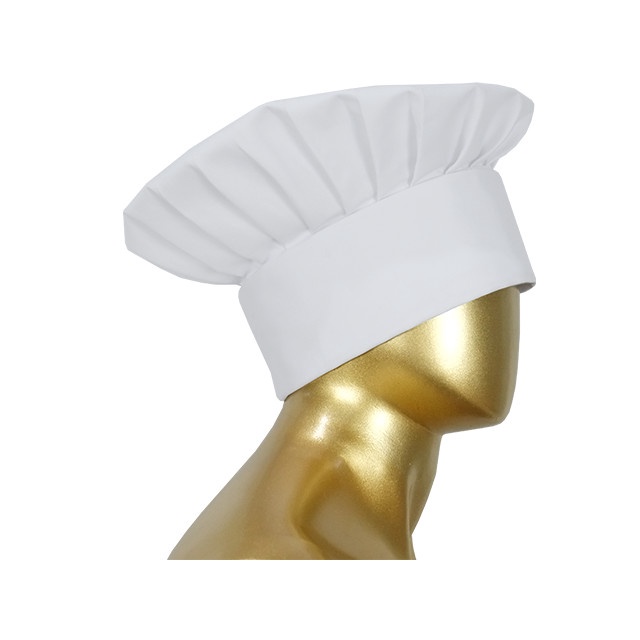 CHEF HAT (WHITE) | TOPI CHEF WARNA PUTIH BRAND MUCHEF