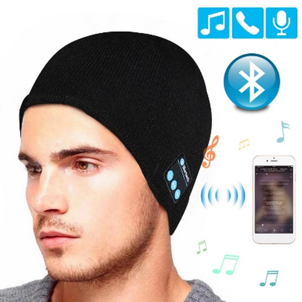 (COD) Topi Kupluk Warm Beanie Bluetooth Hat Wireless Stereo Headset Music Player Rechargeable / Topi Handset Canggih Fashion Multifungsi