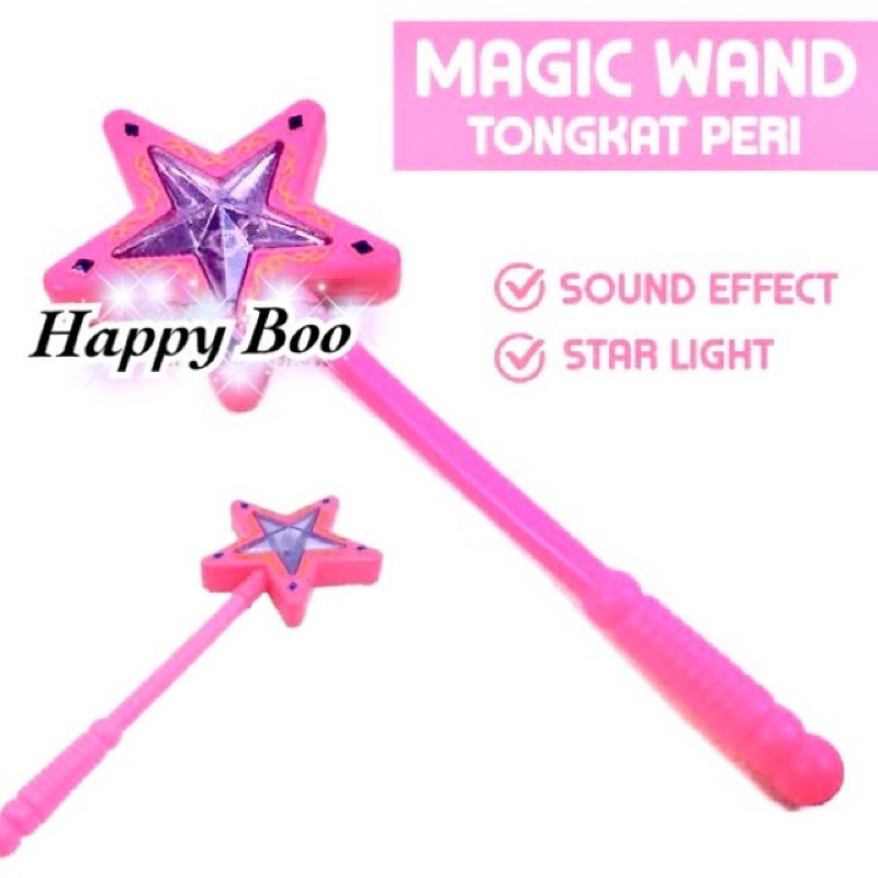 tongkat peri bintang magic wand tongkat fairy stick bintang mainan anak bersuara lampu fas