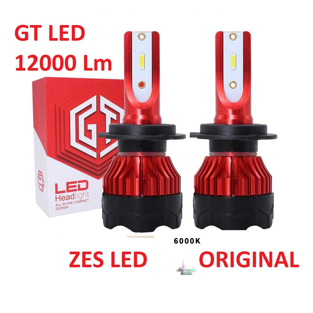 Lampu Mobil LED H11 GT Original ZES Chips 12000LM 55W 6000K H11 12V 2 PCS - K5 GT LED Putih