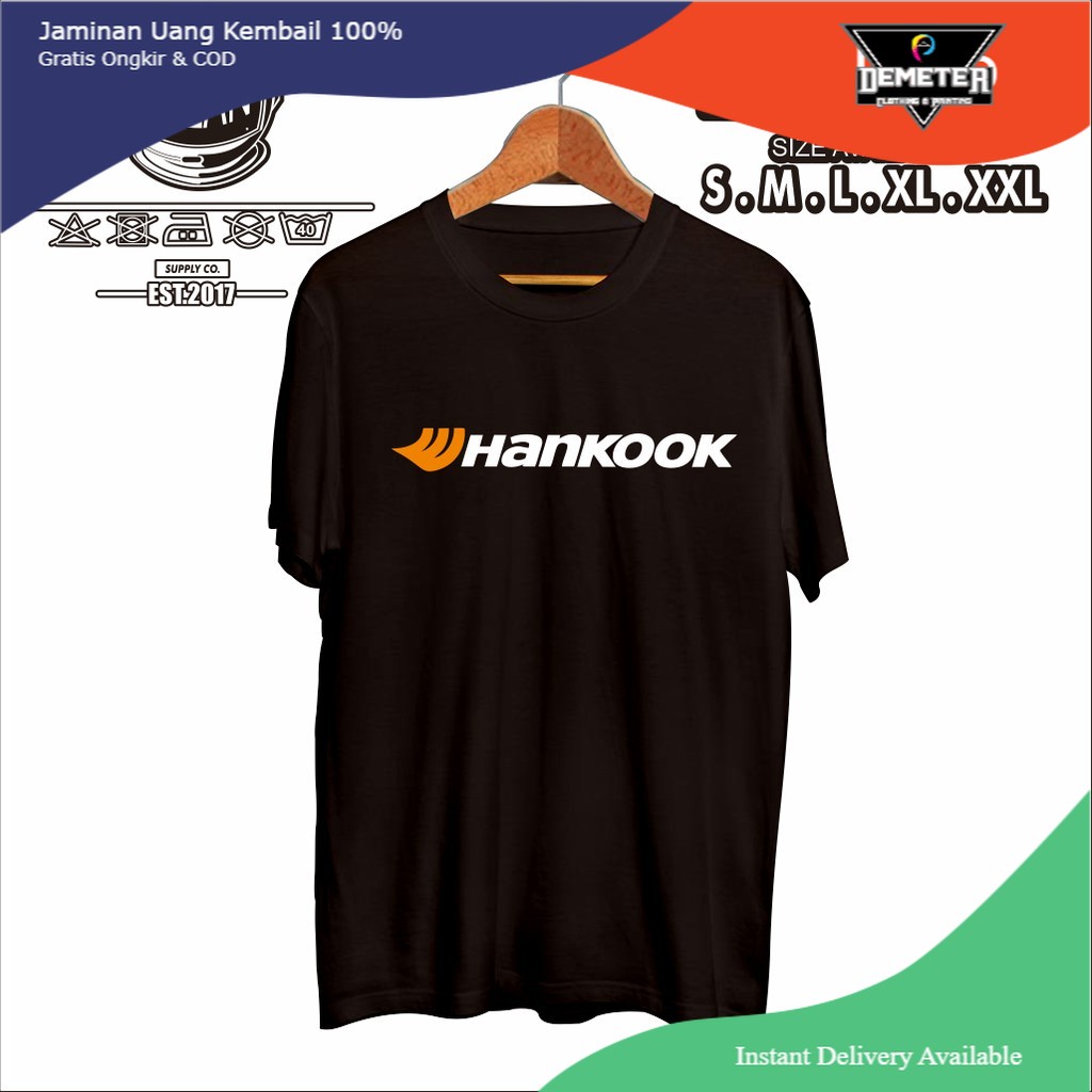 Kaos Baju HANKOOK Tyre Logo Ban Mobil Rally Mobil Motor Kaos Otomotif - Gilan Cloth