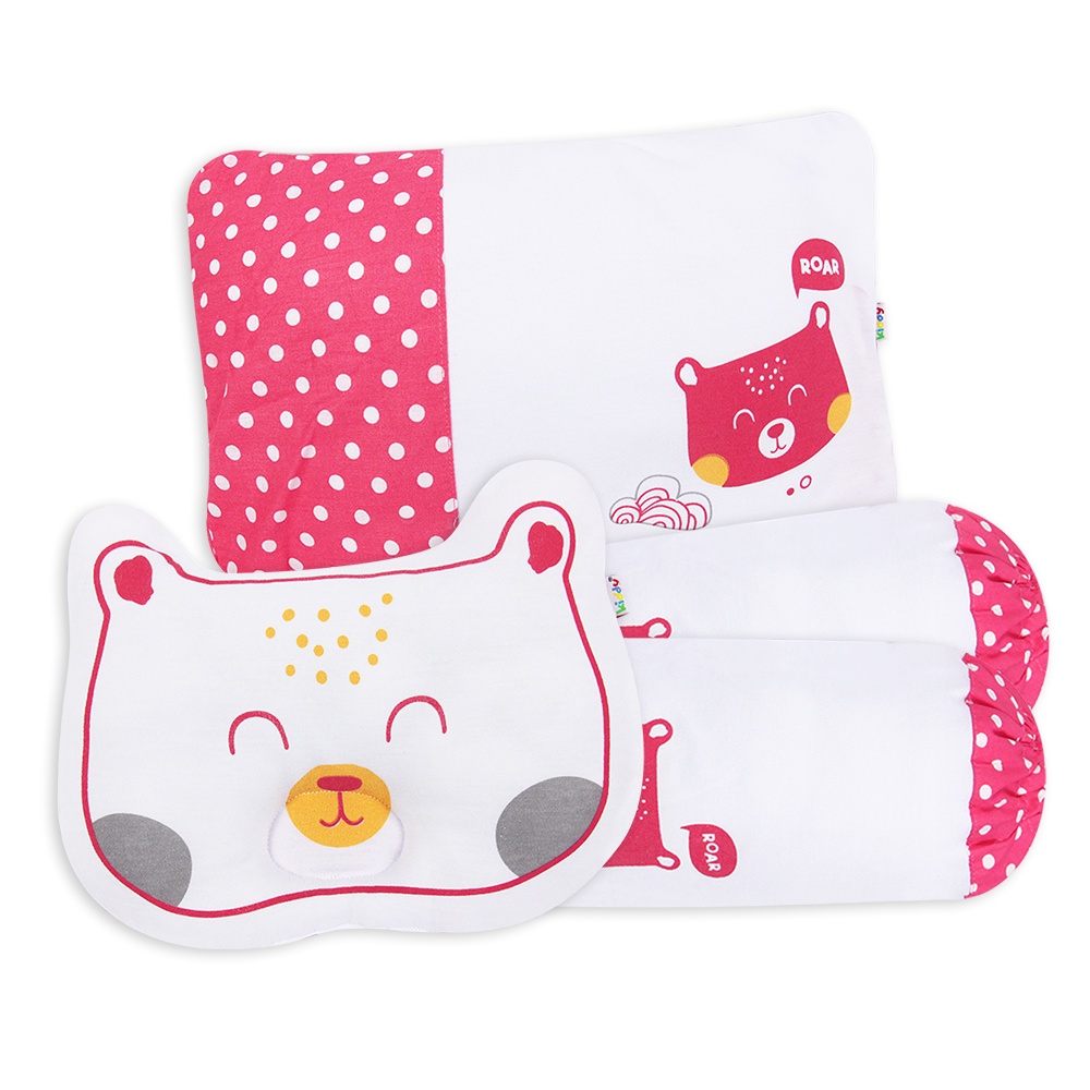 Kiddy Bantal Set Bayi / Bantal Peyang Bayi / Guling Bayi Baby Pillow Motif Bear / 26042