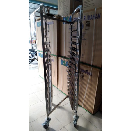 Rak roti untuk loyang/bakery trolly stainless BPT-15
