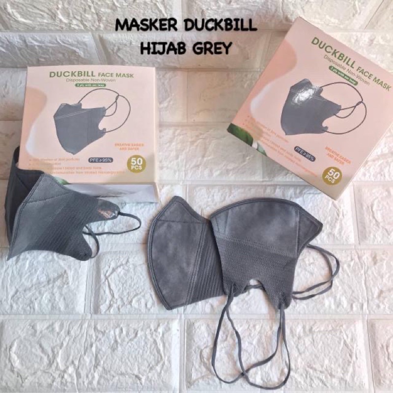 MASKER DUCKBILL HIJAB KINGMASK / MASKER DUCKBILL HEADLOOP TERMURAH