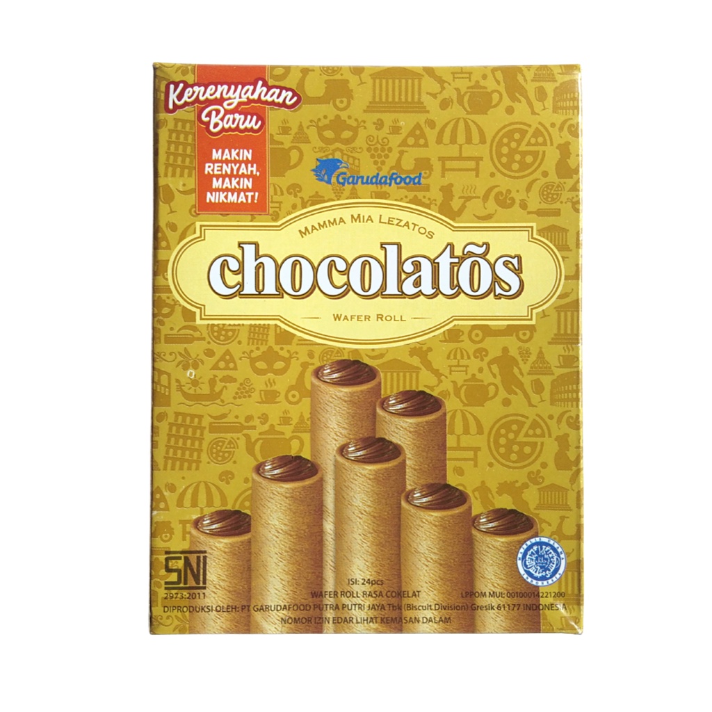 

Chocolatos Wafer Roll Original - Isi 24 pcs