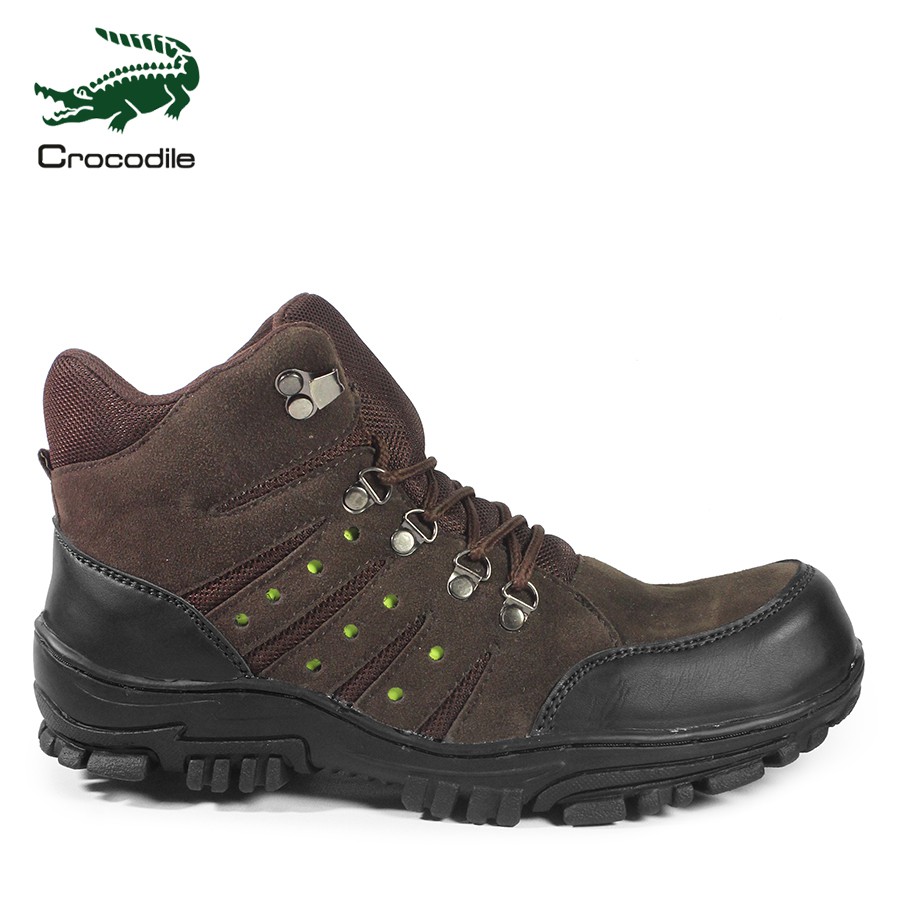 sepatu boots formal crocodile macan brown sepatu tracking haiking naik gunung