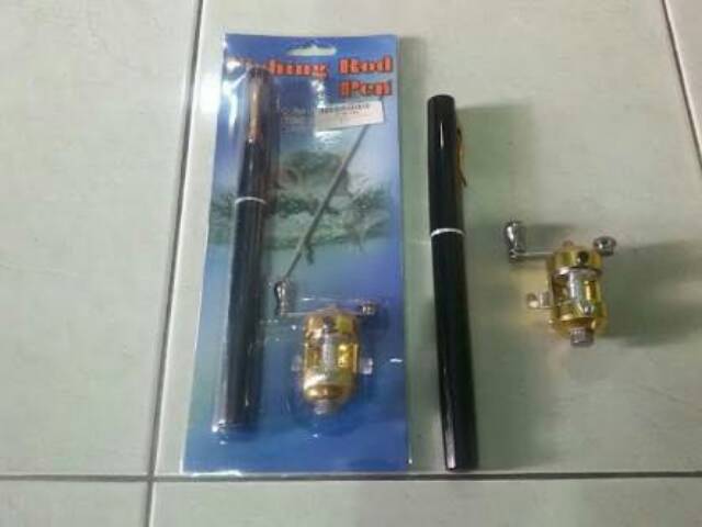 Alat Pancing Pena Alat Pancing Pena Pen Fishing Rod Set Reel + Joran