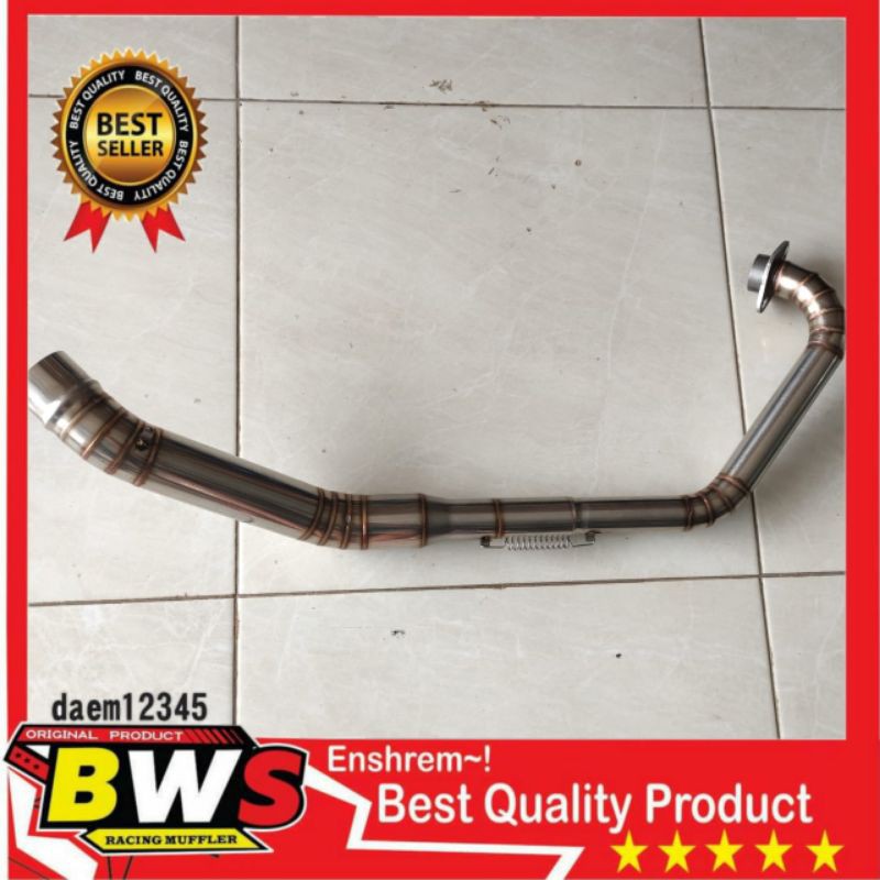 Pipa leher knalpot Vixion full cacing