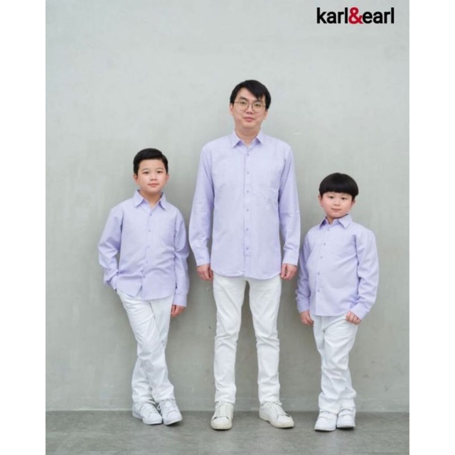 KARL & EARL - Kemeja Pria Lilac / Kemeja Anak Lilac / Kemeja Anak dan ayah Lilac  / kemeja  Anak