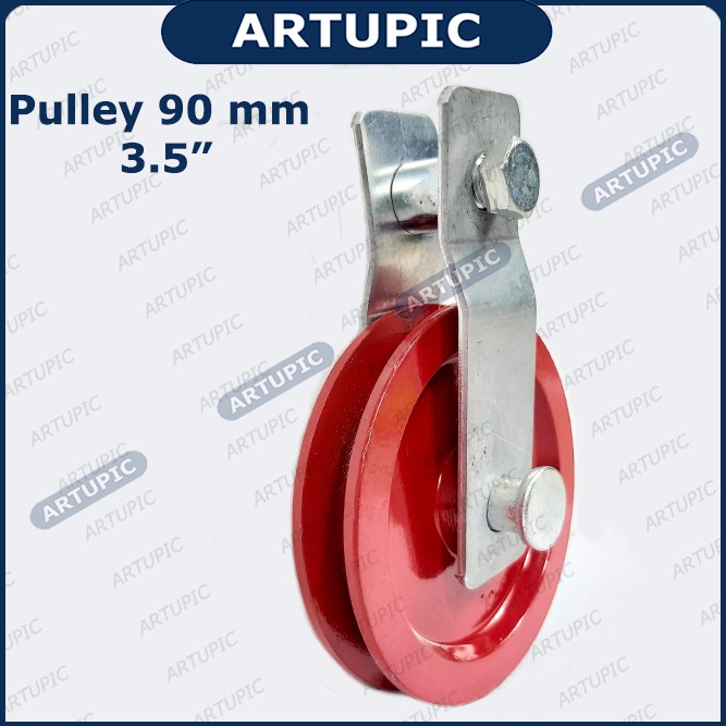 Pulley Katrol BESI 90 mm 3.5 Inch Puli Kerekan Katrol BESI 90 mm 3.5 Inch untuk nipple kandang ayam