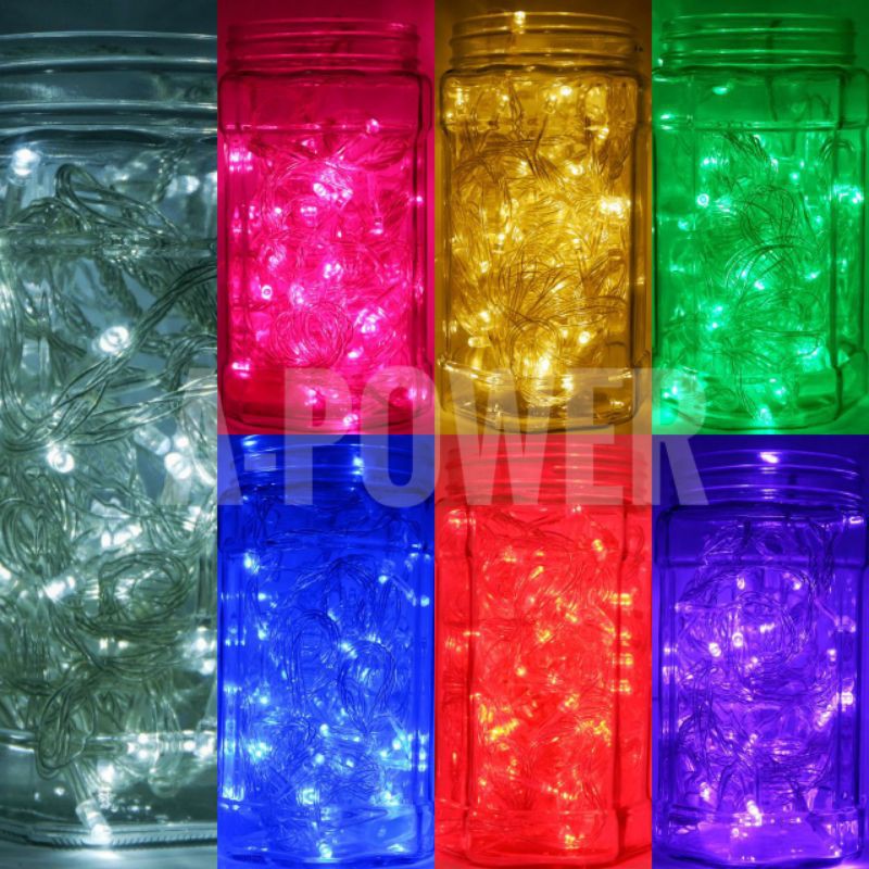 Lampu LED Natal/Tumblr/Hias 10m (WW,Putih,Biru,Merah,Hijau,Pink,Ungu)