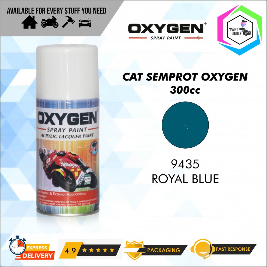 Cat Semprot / Pylox OXYGEN Acrylic Spray Paint - 9435 Royal Blue