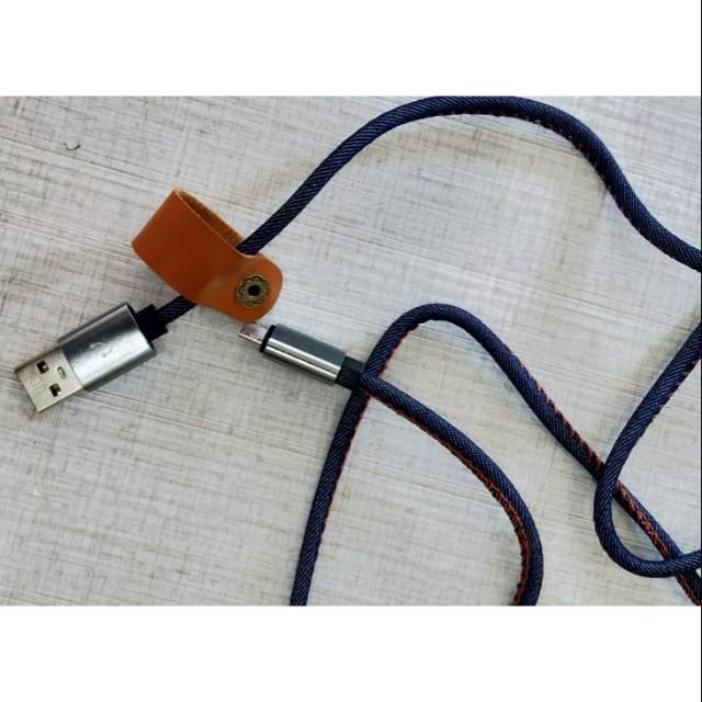 Kabel Micro usb universal jeans pengisian fast charger