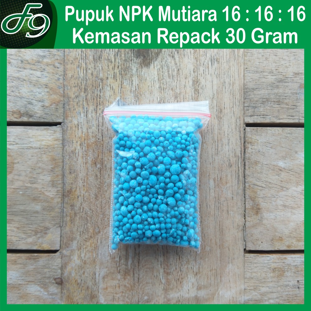 Pupuk NPK Mutiara 16 16 16 Nutrisi Tanaman Sayuran &amp; Buah Repack 30 gram