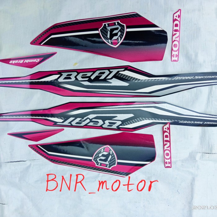 Striping stiker motor Honda BEAT fi new 2018/2019 Pink magenta TERMURAH