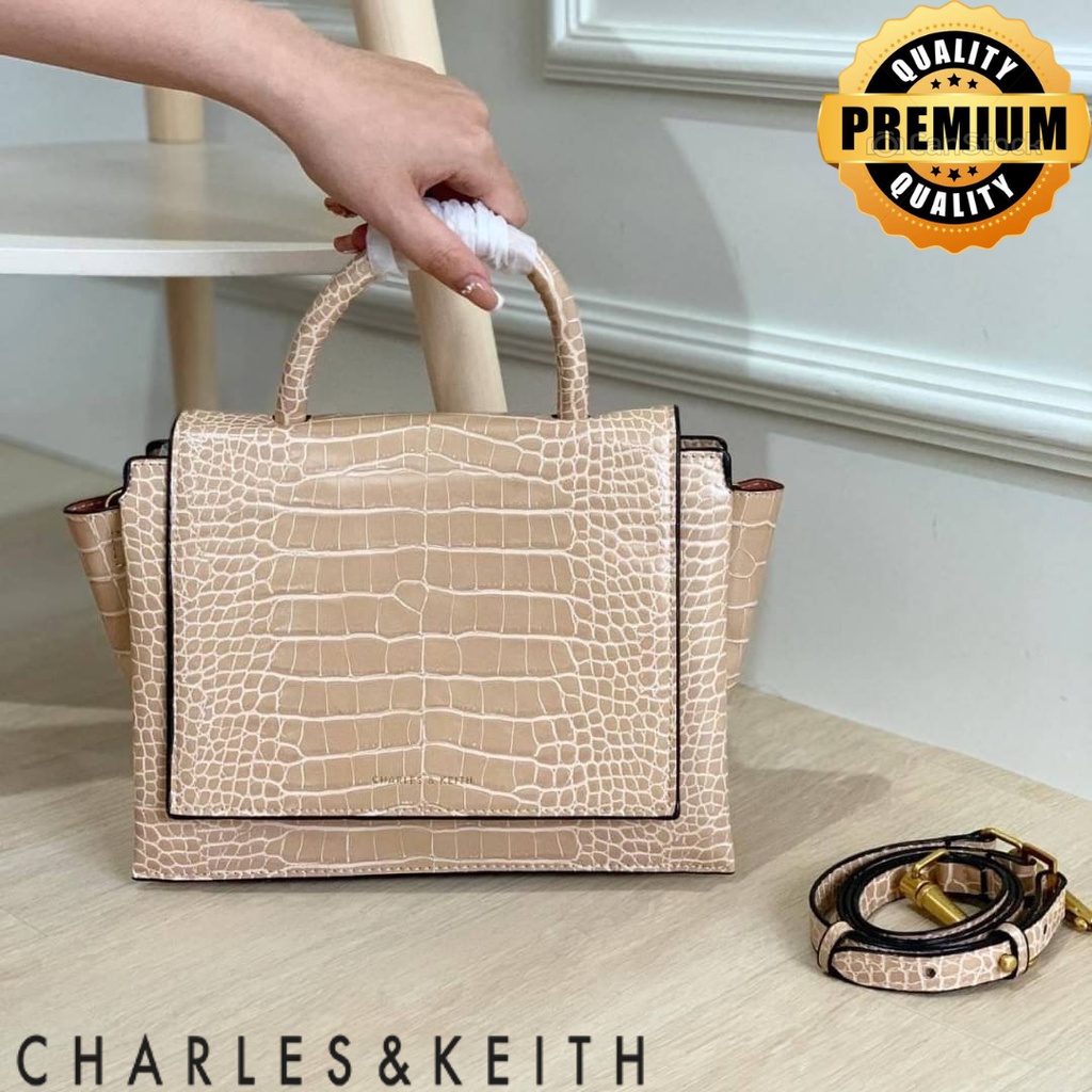 Tas wanita slempang import CK Top Handle Trapeze Bag - C001