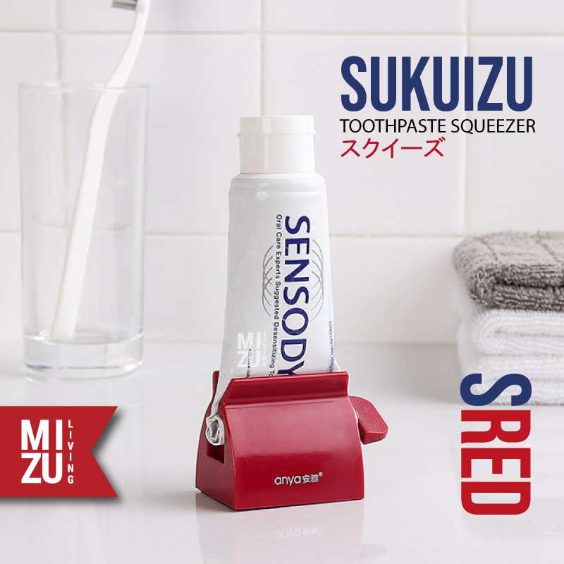 MIZU SUKUIZU Toothpaste Squeezer Jepitan Odol Pencentan Skincare Tube Penjepit Tabung Lotion Cream-S RED