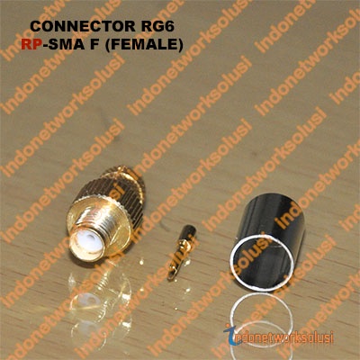 KONEKTOR CONNECTOR RG6 RP-SMA F (FEMALE)